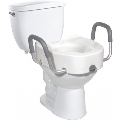 Toilet Seat - Elevated with Removable Arms